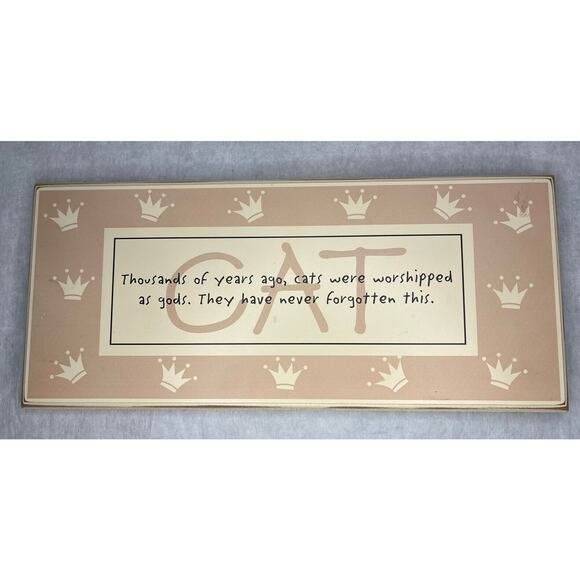 Wood Plaque Sign Cats Themed Danielson Designs Wall - Picture 1 of 3